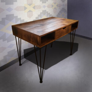 Wooden + Metal 1 Drawer Stduy Table