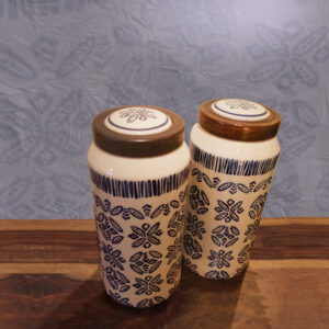 Ceramic Jar With Wooden Lid